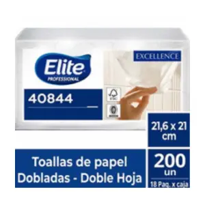 "Toalla Interfoliada Elite Professional Doble Hoja - Pack de 18 x 200 Unidades"